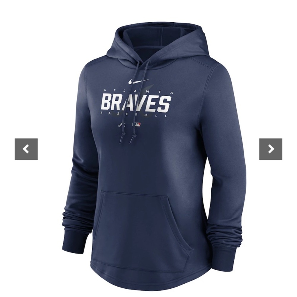 Nike Women's Atlanta Braves Navy Pullover Hoodie